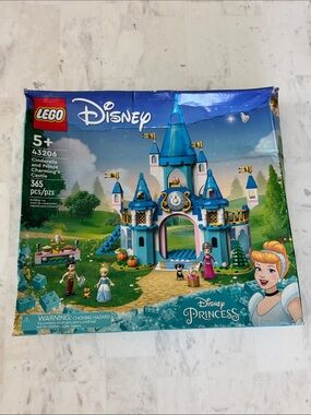 Lego Disney Princess Cinderella Castle in Blue and White with Gold Accents